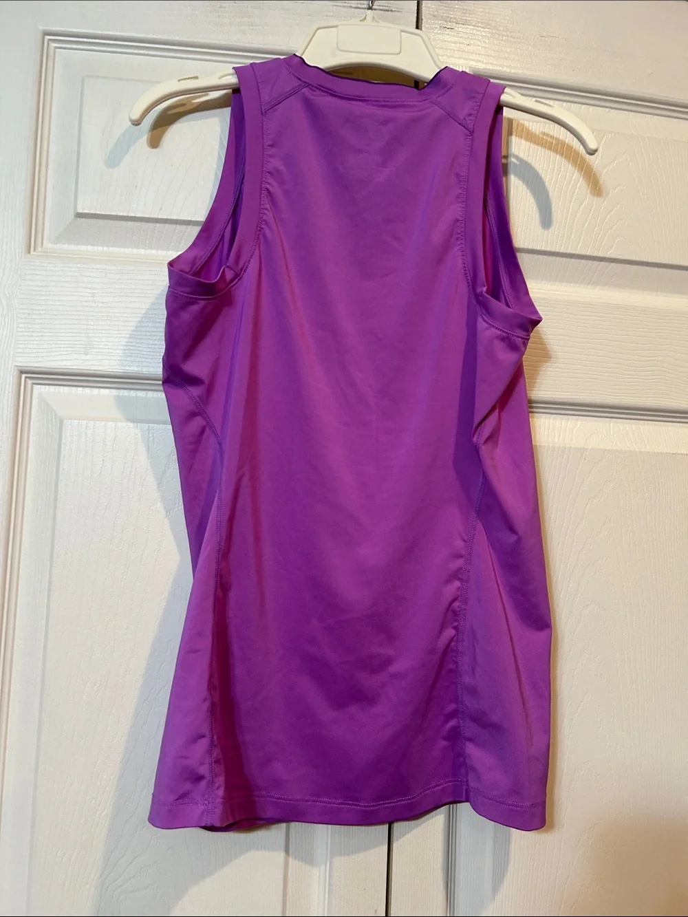 Nike Combat - S - Purple V-Neck Dri-FIT - Fitted Athletic Tank with White Swoosh